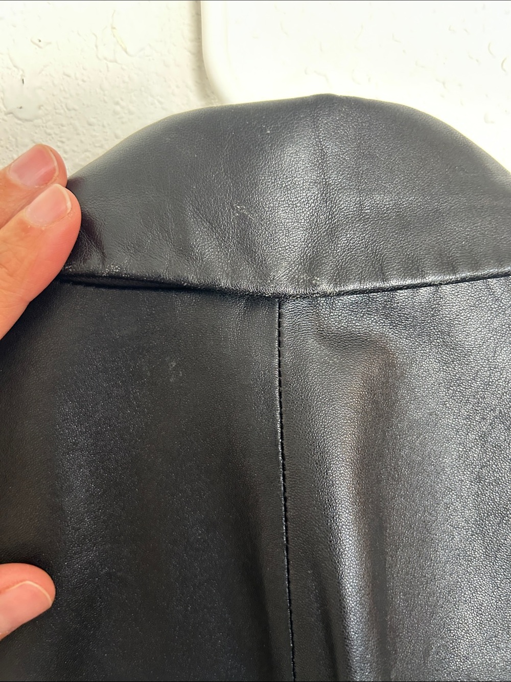 Y2K Brooks Brothers Black Leather Button-Up Jacket - Picture 9 of 9